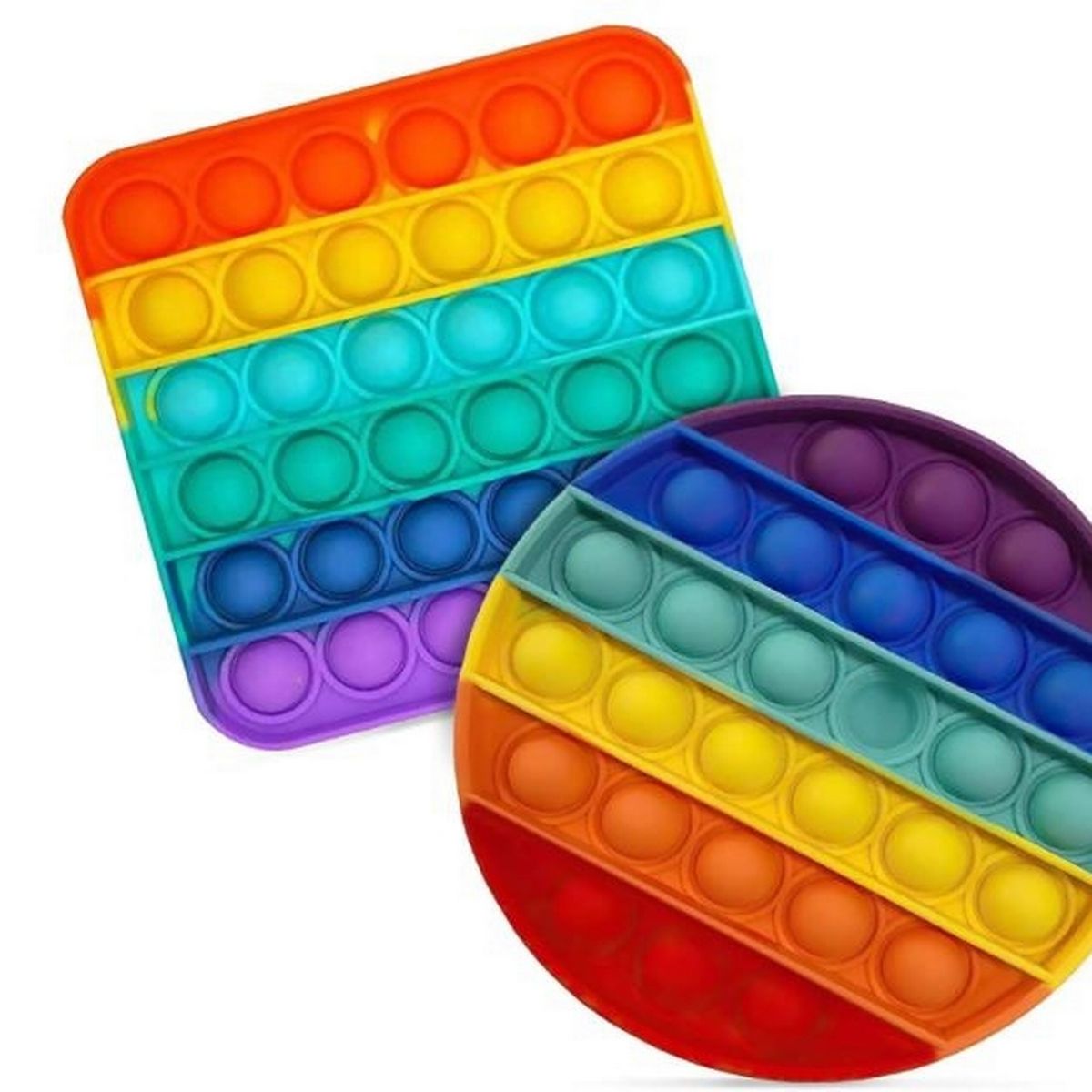 Single piece rainbow bubble fidget toy