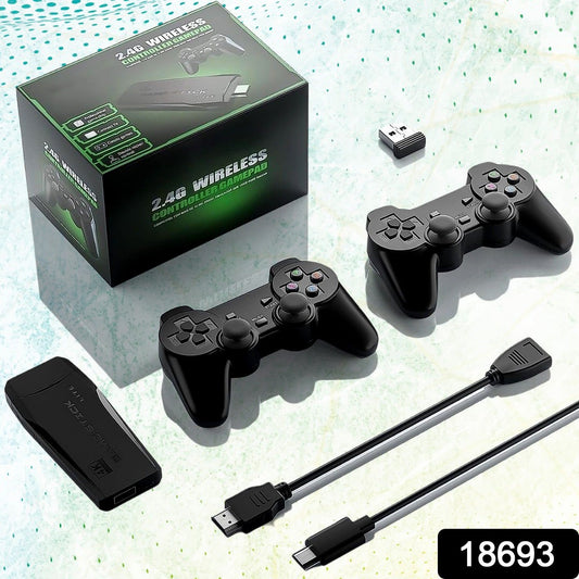 Wireless Controller Gamepad with 10,000+ Games, 4k Ultra HD Game Sticks Output, and 2.4GHz Wireless Controller Video Games with 64gb Memory Card (1 Set)