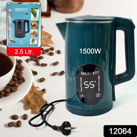 Temperature Display Electric Kettle 55 Degrees Constant Temperature Electric Kettle (1500w 2.5 Ltr. 1 Pc)