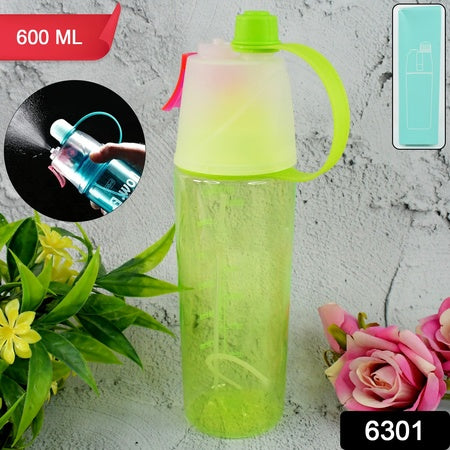 Plastic 2 In 1 Mist Spray Water Bottle (Multicolour 600 Ml 1 Pc)