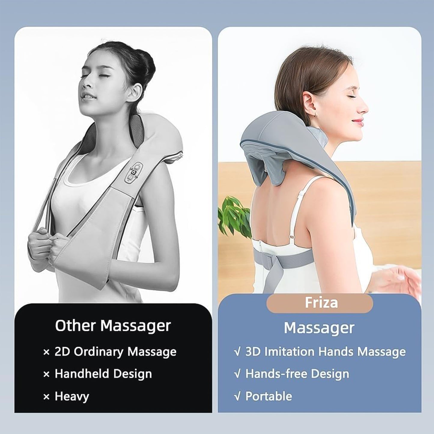 Neck Shoulder Massagers With Heat Electric Rechargeable (1 Pc)