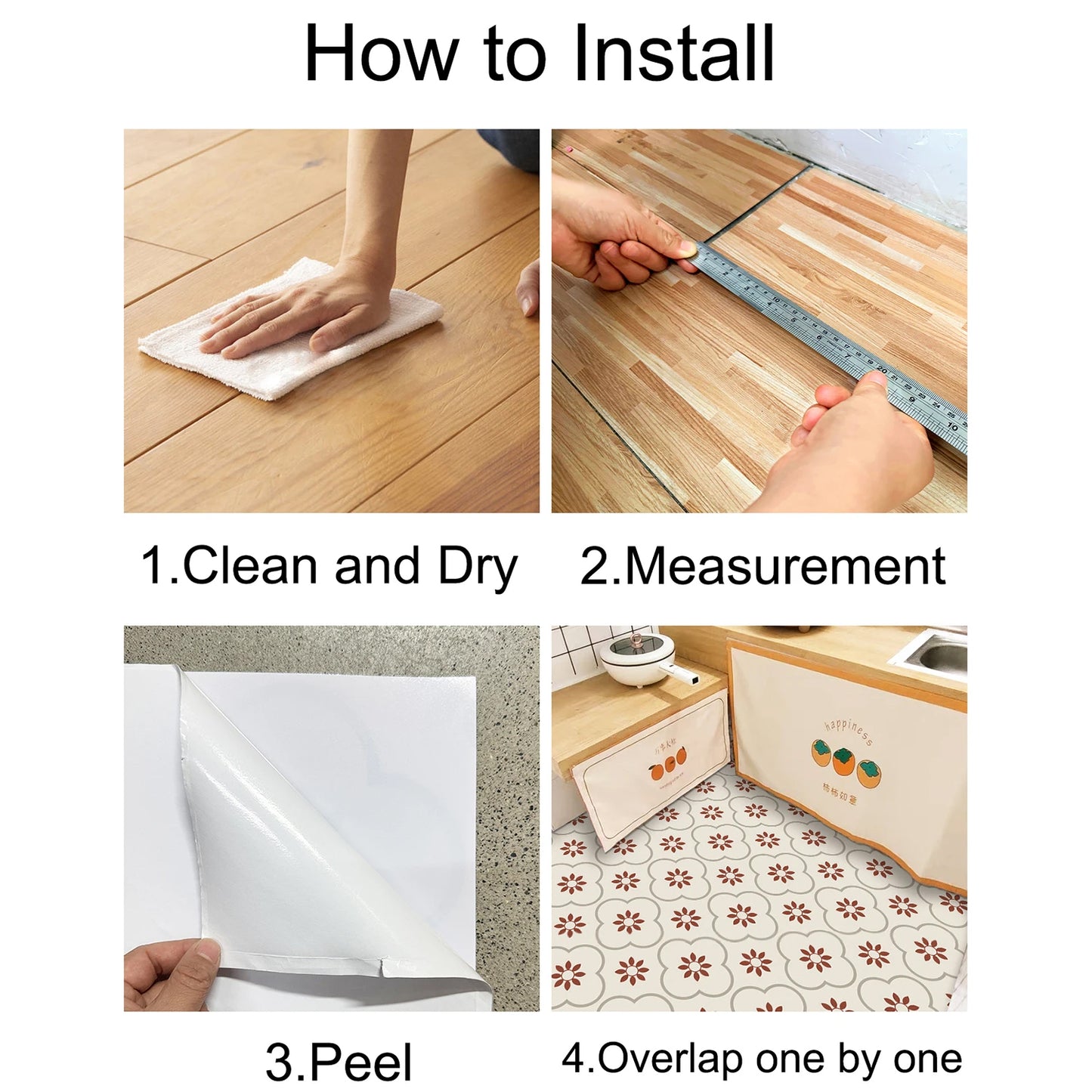 Peel And Stick Floor Tiles Kitchen Bathroom Backsplash Sticker Detachable Waterproof Diy Tile Stickers For Wall Decoration Tiles Home Decoration (8x8 Inch 10 Pcs Set)