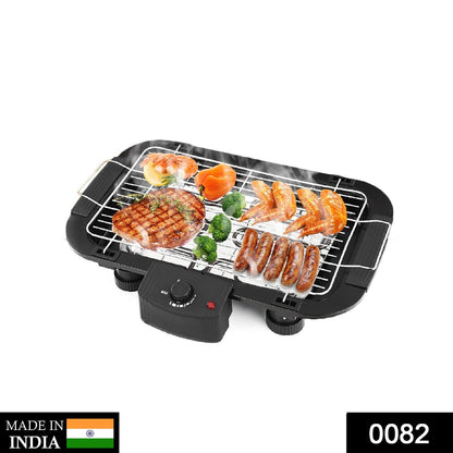 Electric grill with smoke-free design.