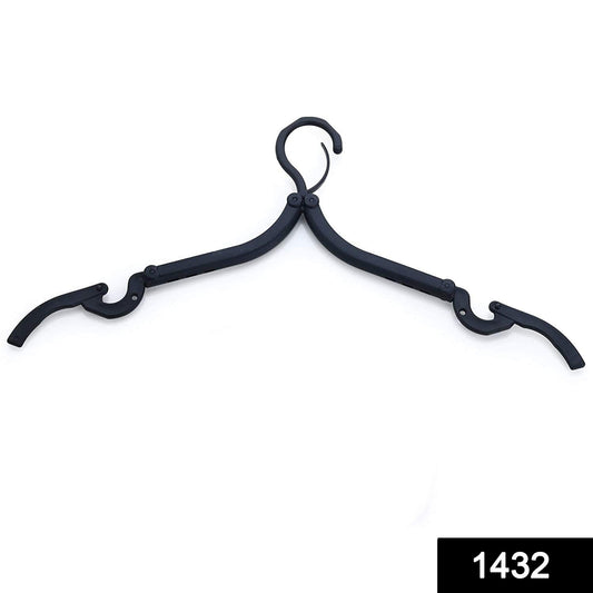 Plastic hanger in multiple colors, foldable design, perfect for organizing clothes in a small space.