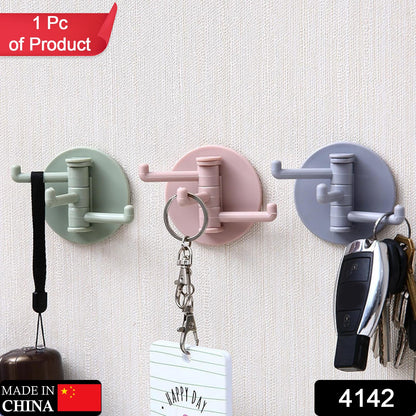 Multi-function rotatable sticky hook for kitchen or bathroom