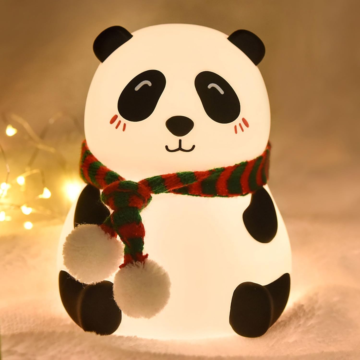 Panda 7-Color LED Silicone Touch Lamp 