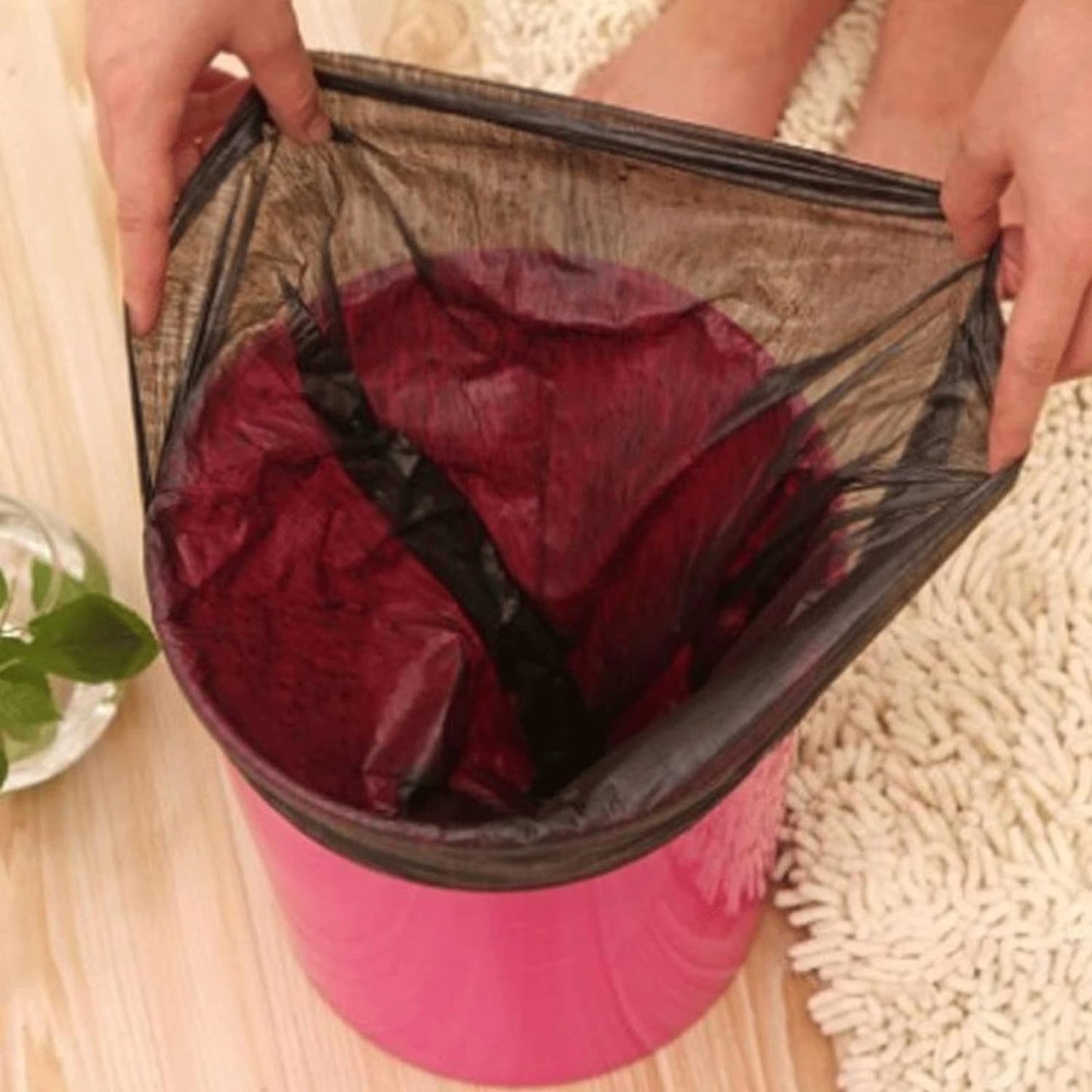 Black Garbage Bags / Dustbin Bags / Trash Bags 45x50cm (1Pc)