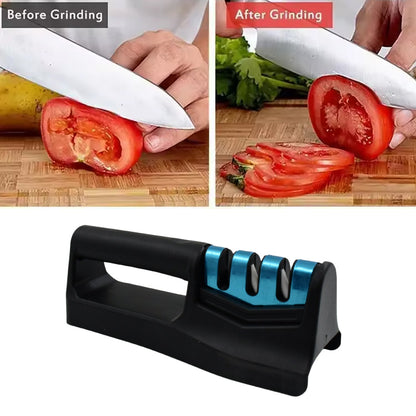 Knife Sharpener for Kitchen | Knife Sharpener Handheld Knives & Pocket Knife Sharpener | Knife Sharpener for Chefs & Serrated Knife (Chopper Not Included / 1 Pc)