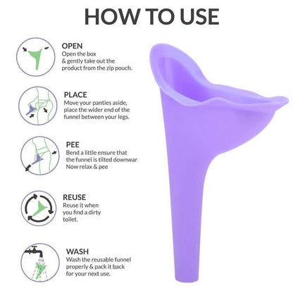 Stand And Pee Reusable Portable Urinal Funnel For Women