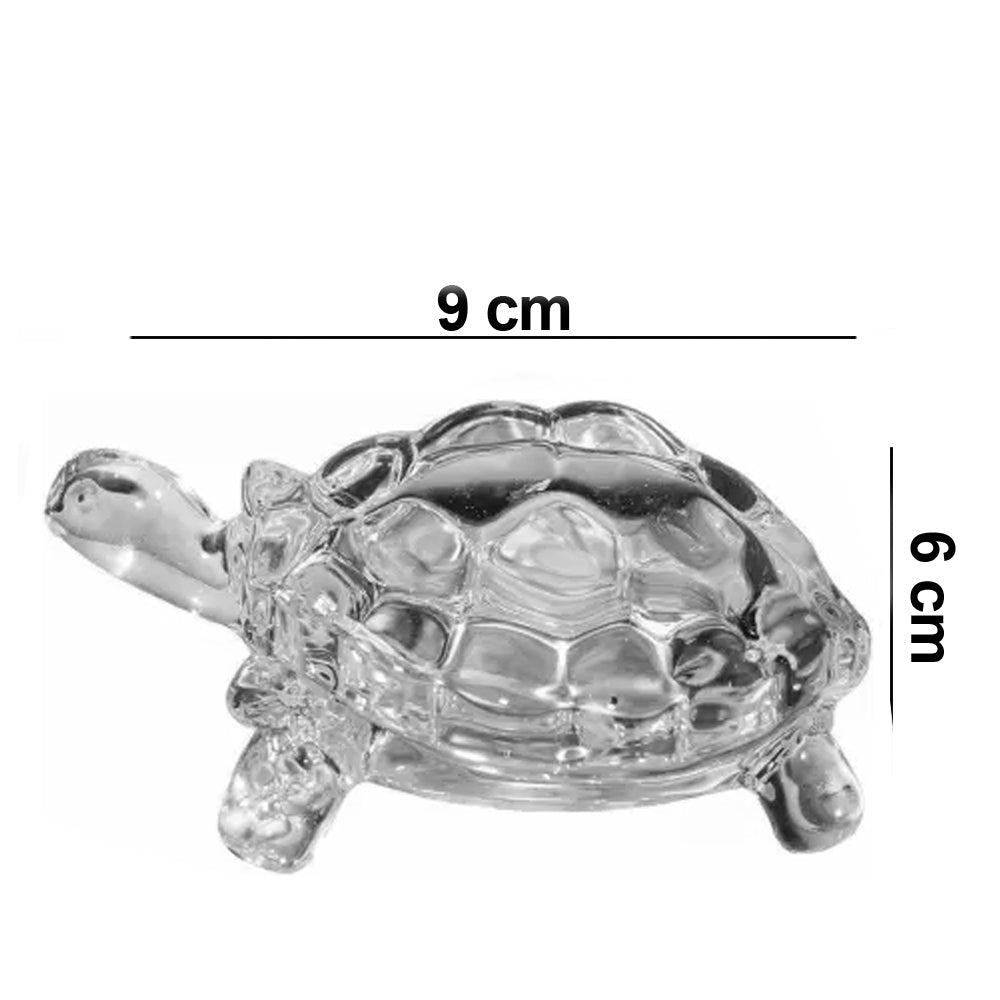 Elegant crystal glass tortoise for home and office