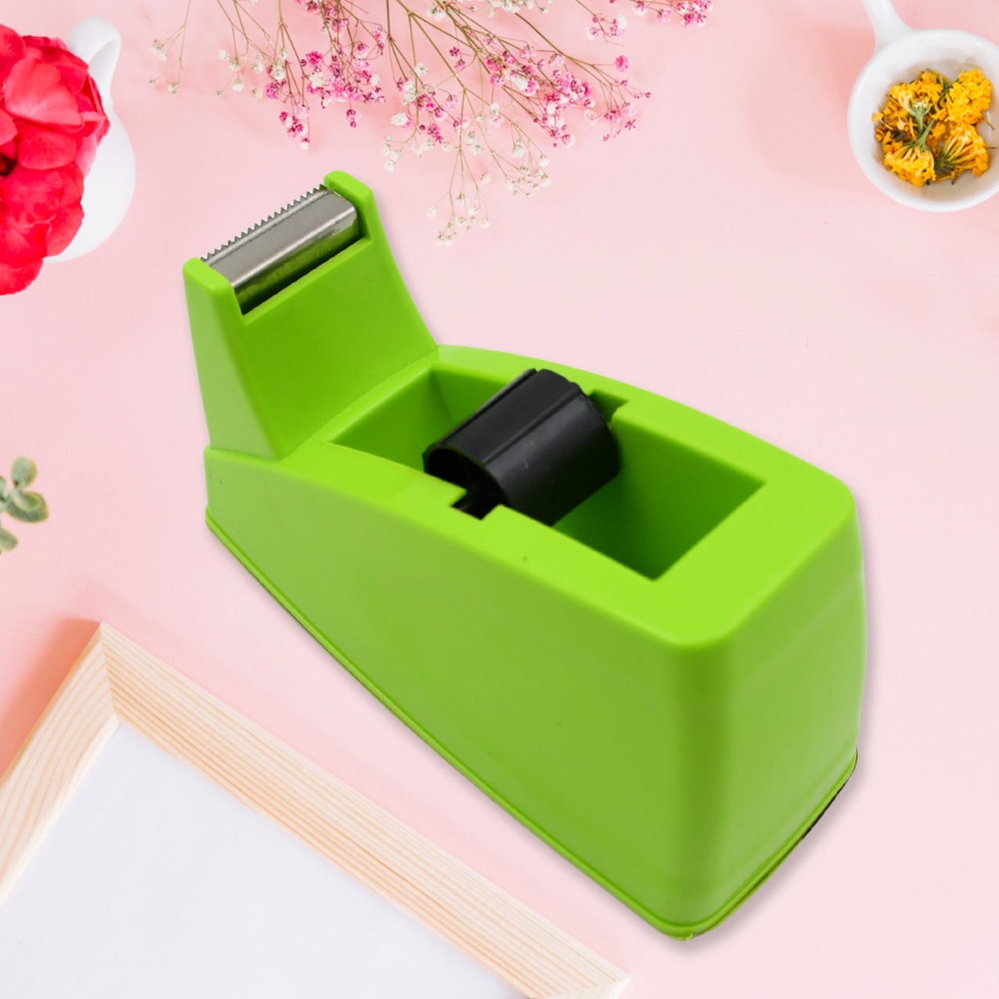 Plastic Tape Dispenser Cutter for Home Office use, Tape Dispenser for Stationary, Tape Cutter Packaging Tape School Supplies (1 pc / 515 Gm)