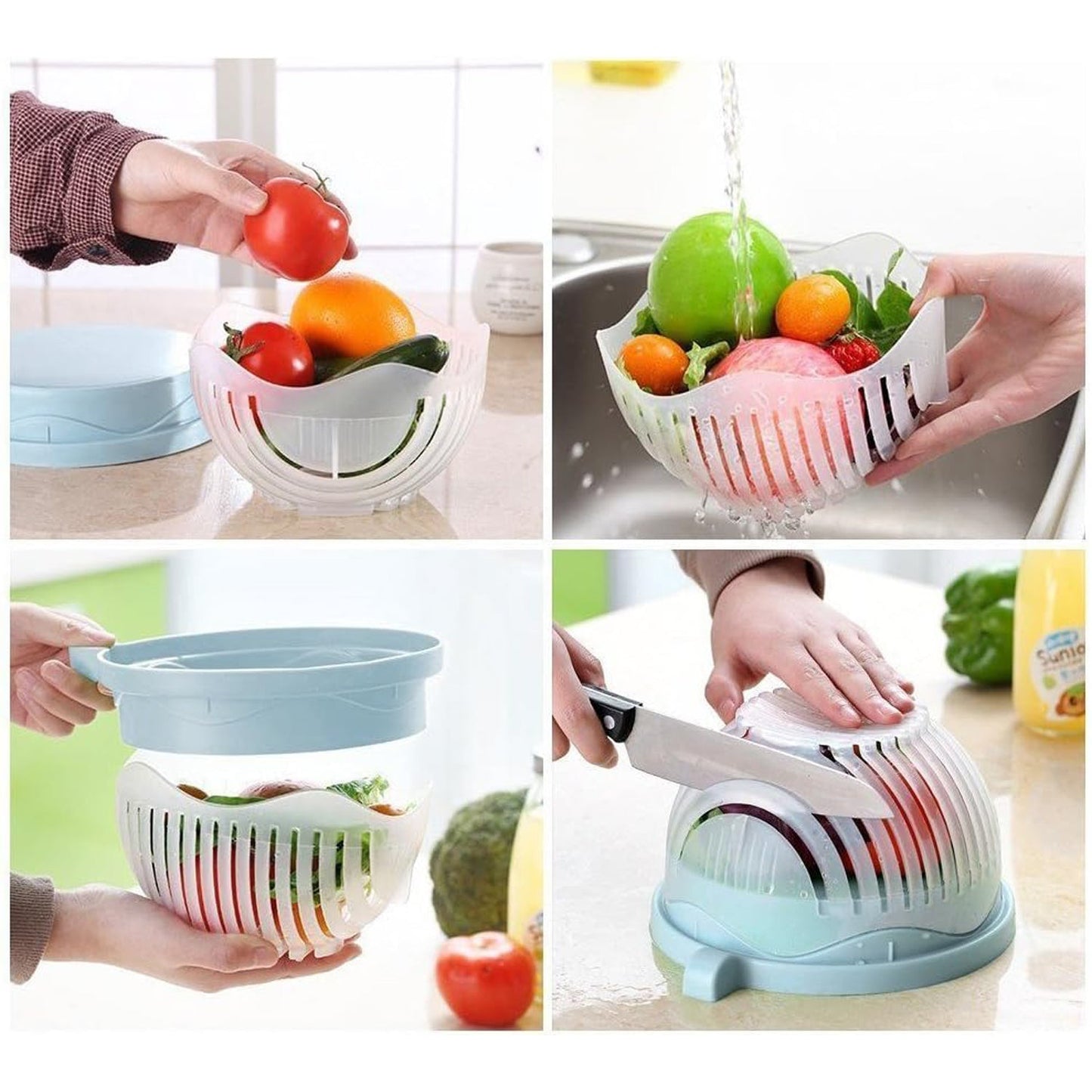 Plastic 60 Seconds Salad Cutter Salad Maker Salad Bow  (1 Pc)