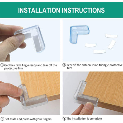 Transparent Table Corner Protector (4 Pcs Set)