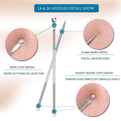 Blackhead Remover, 4-in-1 Stainless Steel Pimple Extractor Tool (1 Pc)