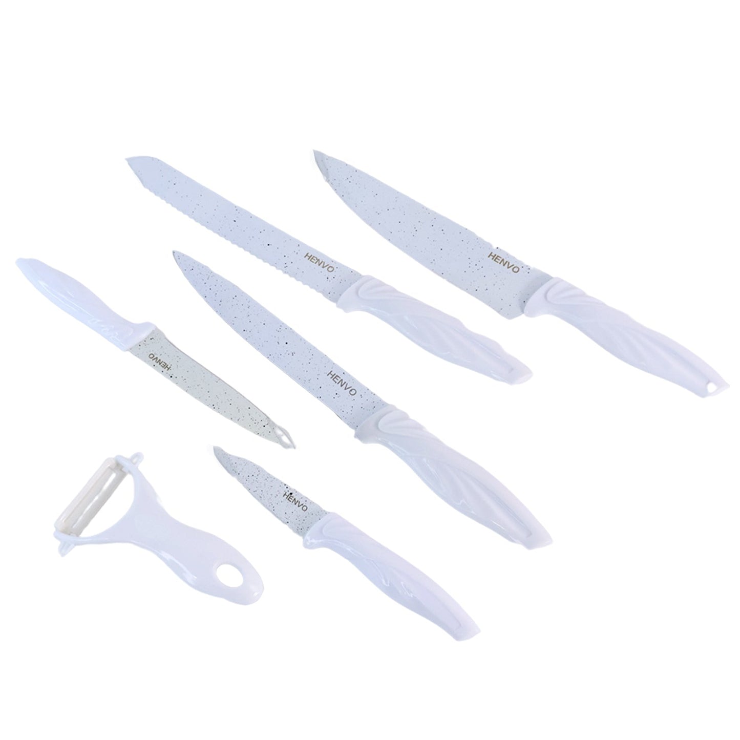 Marble Look Kitchen Knife Set