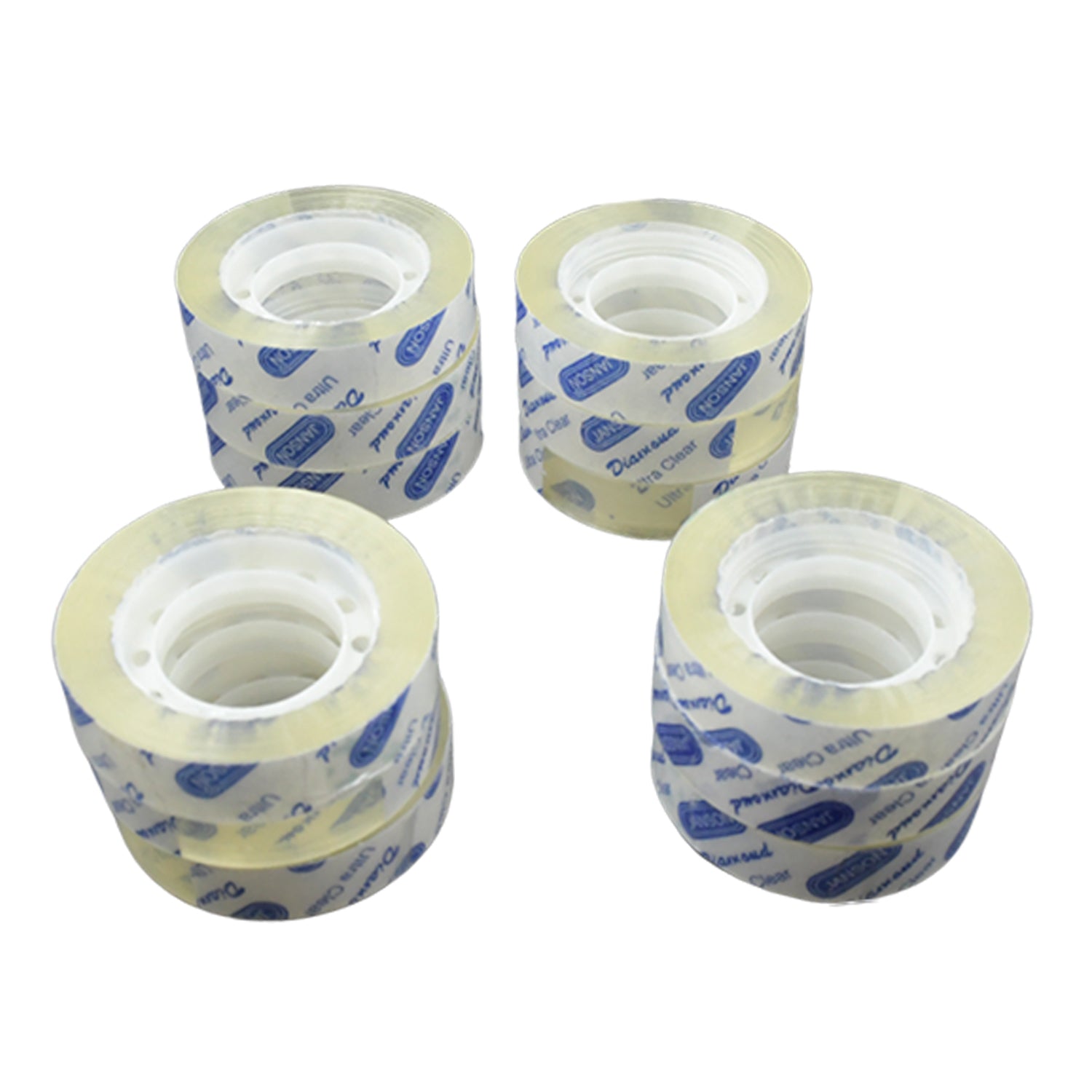 All-purpose transparent tape refills, ideal for various tasks.