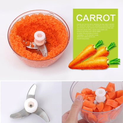 Durable handheld food chopper for effortless slicing and blending