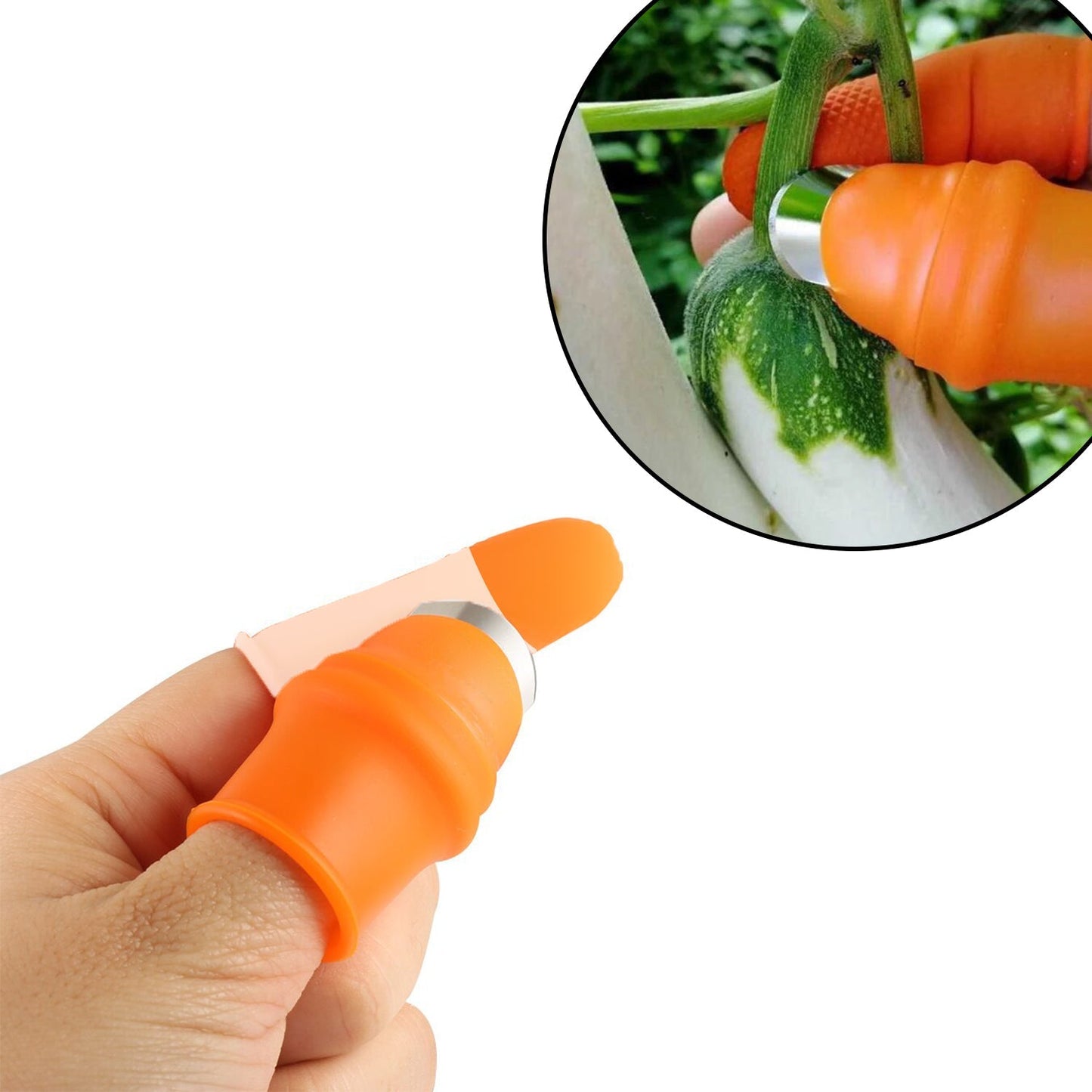 V thumb cutter pair with box, ideal for kitchen tasks.