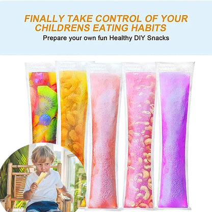 Homemade Popsicle Maker Manual Ice Cream Machine With Approx 20 Pcs Packing Bag Popsicle Mold Convenient Maker Manual Ice Cream Machine For Kids Adults DIY, Reusable