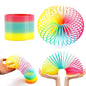Rainbow Slinky Spring Toy – Compact, Portable Fun Toy for Kids & Adults, Great for Birthdays (1 Pc)
