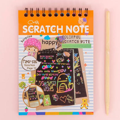 Scratch art book with rainbow sheets, pack of 1