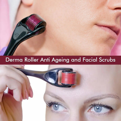 Derma Roller Anti Ageing and Facial Scrubs & Polishes Scar Removal Hair Regrowth (2 MM)