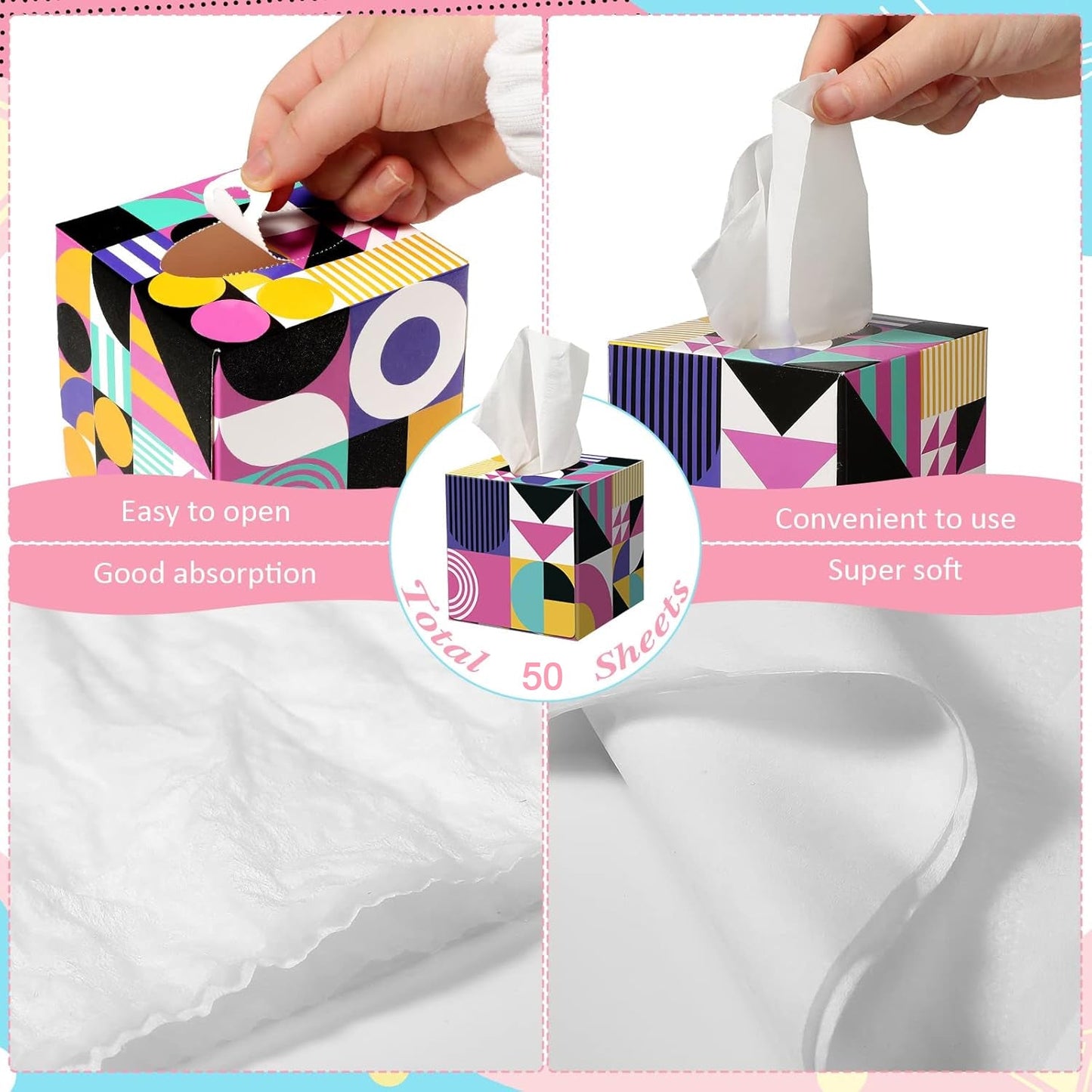 Tissues Cube Box – Stylish and Practical Tissue Holder for Home & Office (50 Pcs Set Approx)