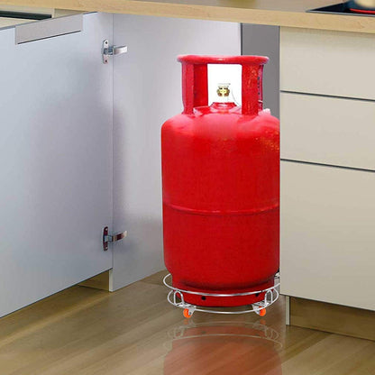 Movable gas cylinder trolley for easy transportation