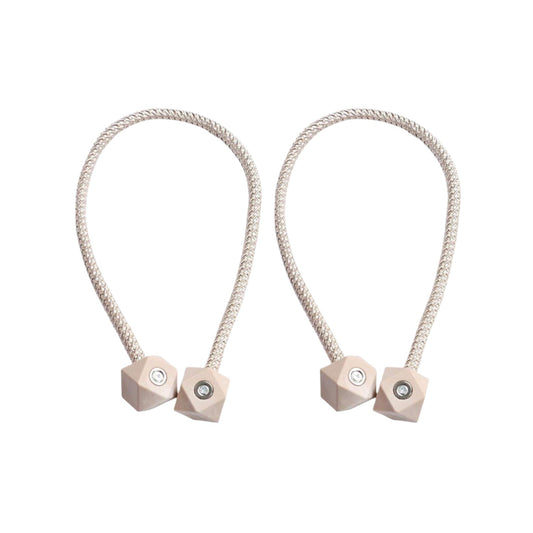 Non-Magnetic Curtain Tiebacks: Decorative Pearl Design (2 Pc, Plastic)