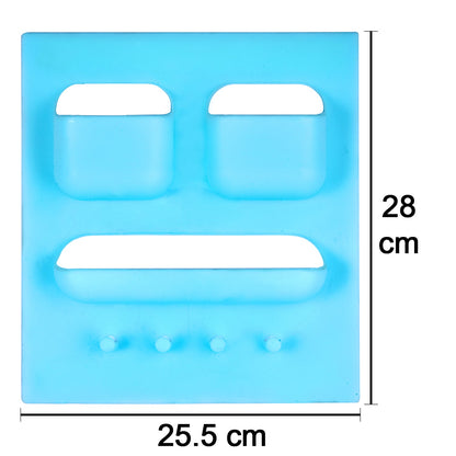 Compact plastic soap dish with brush and paste compartments