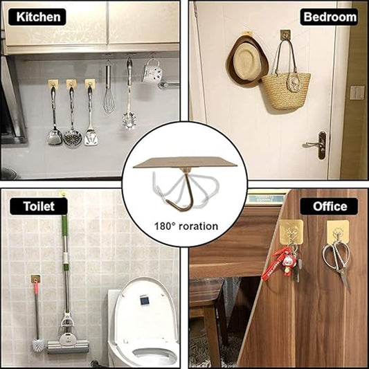 Adhesive Heavy-duty Hooks For Kitchen And Bathroom (1 Pc  66 Cm)