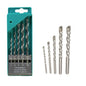 Multicolour metal drill bit set, 5 pieces.