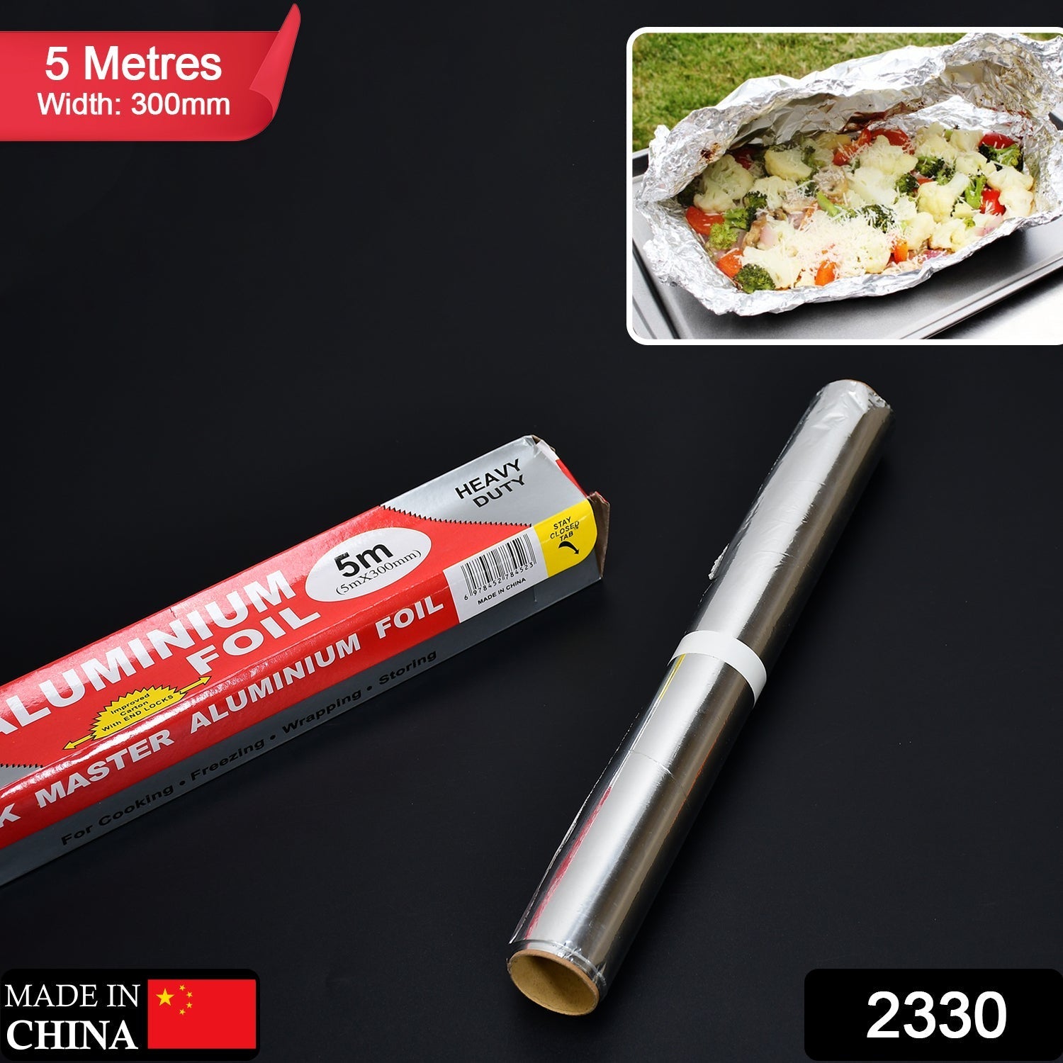 Thick aluminum foil roll, suitable for baking and grilling