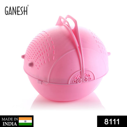 Plastic fruit and vegetable basket by Ganesh, multiple views.