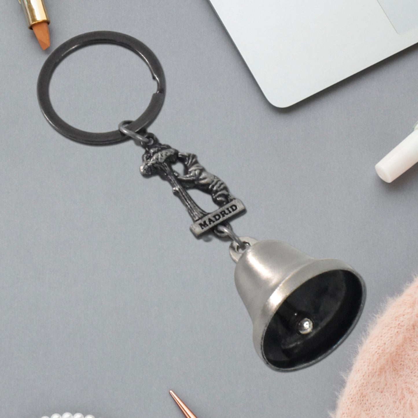 Metal Small Temple Bell Keychain Motorcycle Bell Keychain (1 Pc  Mix Color)