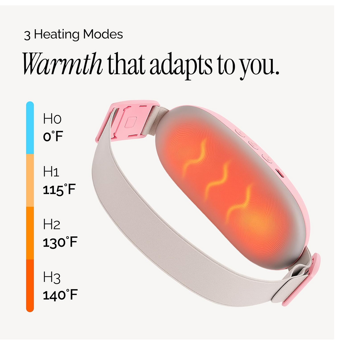 Rechargeable Smart Warm Palace Belt, Period Massager (1 Pc)