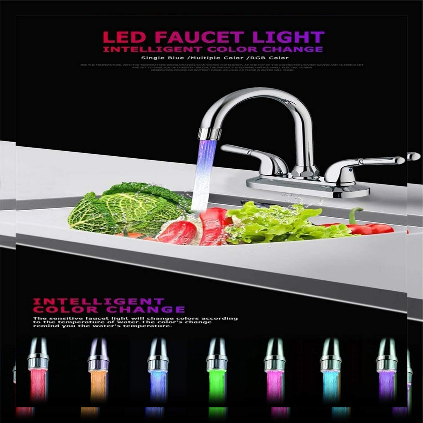 LED Light Stream Faucet Tap Adapter (1 Pc)
