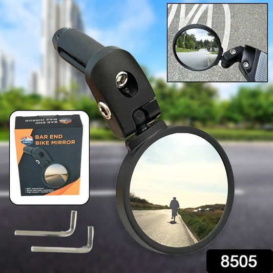 Bar End Bike Mirror, Safe Rearview Mirror 360° Rotatable & Foldable Safety Bicycle Rear View Mirror, Mirror Durable Bike Mirror (1 Pc)