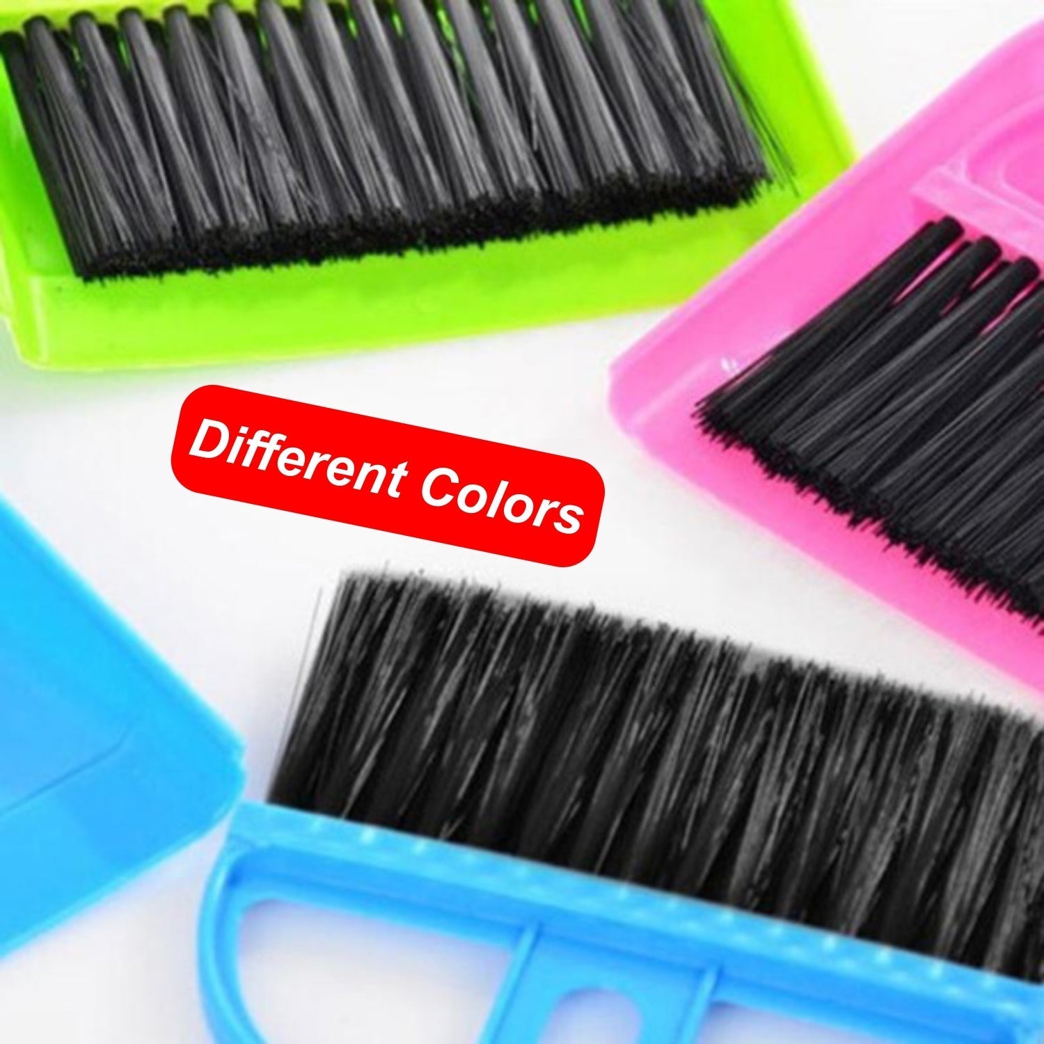 Mini cleaning set with sturdy dustpan and brush.