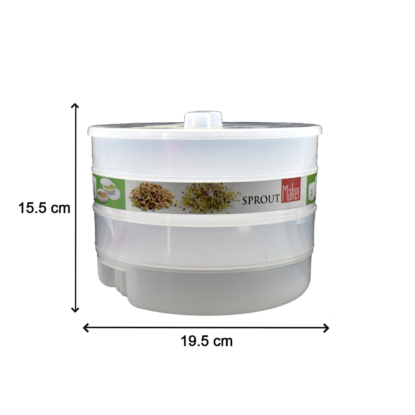 Durable sprout maker for home use, ideal for blending drinks and making sprouts.