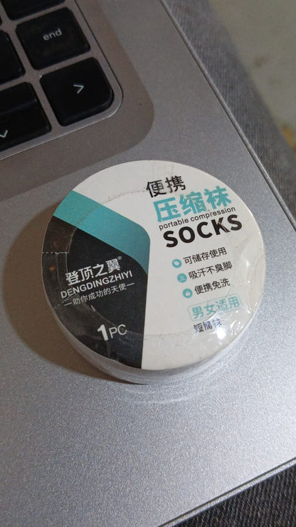 Portable Disposable Socks Outdoor Compression Travel Sock (1 pair)