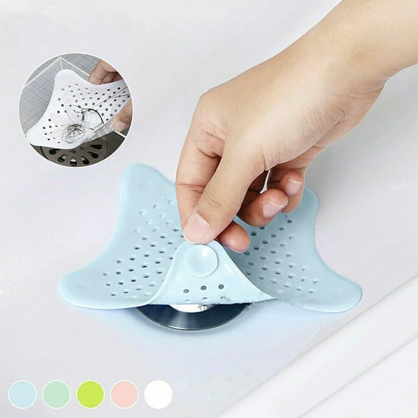 Drain strainer in star shape for kitchen or bathroom