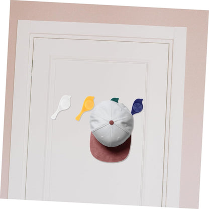 Adhesive wall hooks in bird shape for various uses