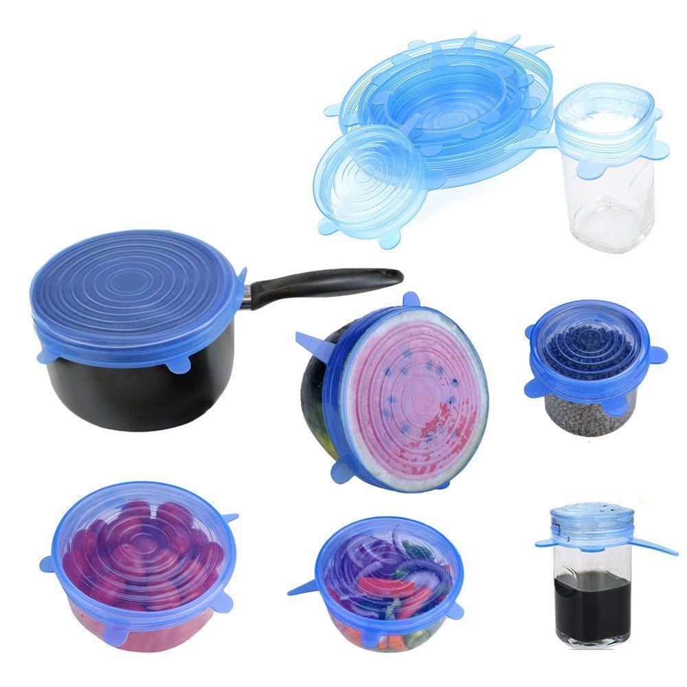 Multi-size stretch lids for containers