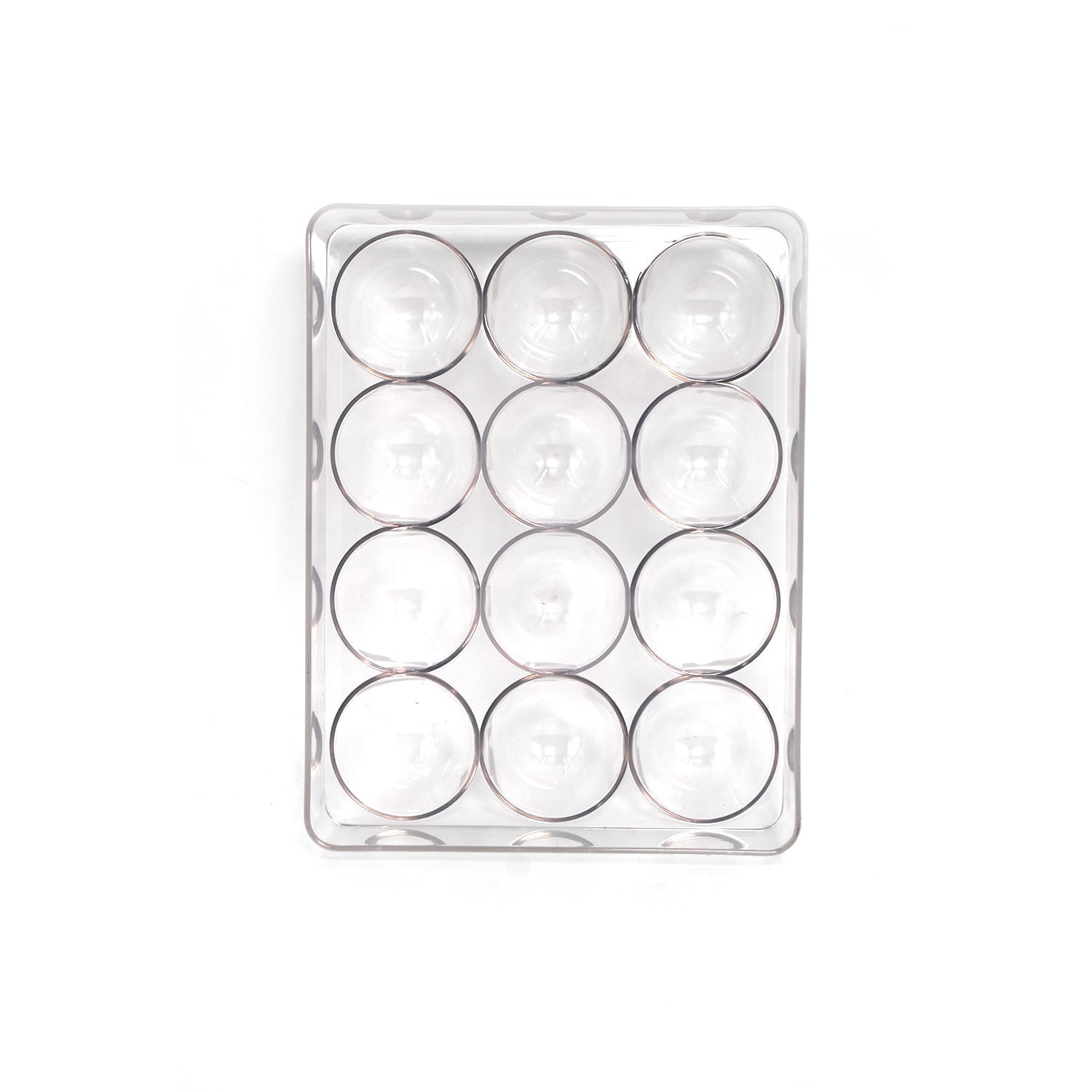 Egg storage box with 12 cavities