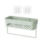 Multi-purpose shelf for kitchen or bathroom, wall-mounted.