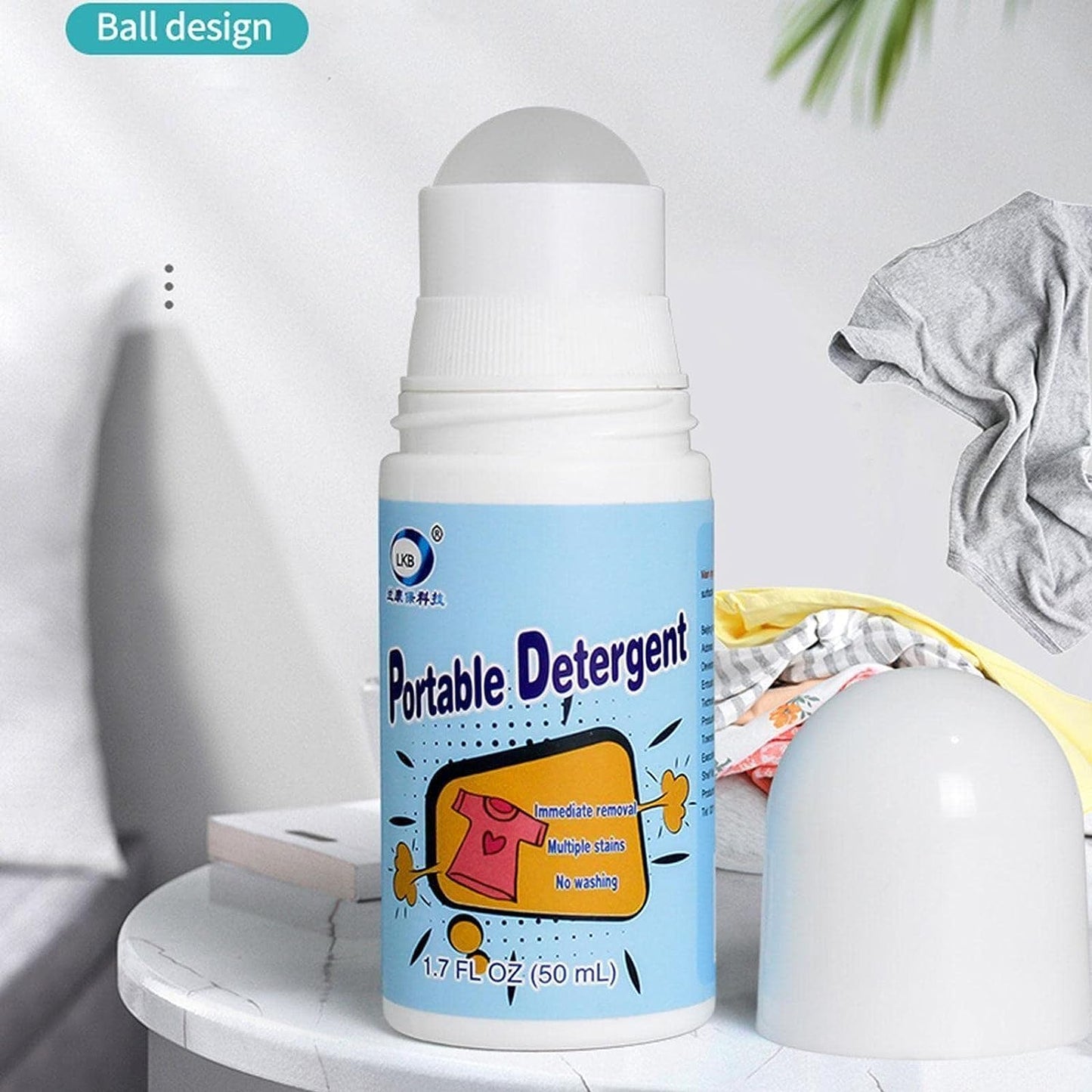 Clothes Stain Remover Bead Design Emergency Stain Rescue Roller Cleaner for Natural Fabric Removes Oil Almost All Types of Fabrics