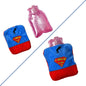 Superman Print Small Hot Water Bag with Cover for Pain Relief