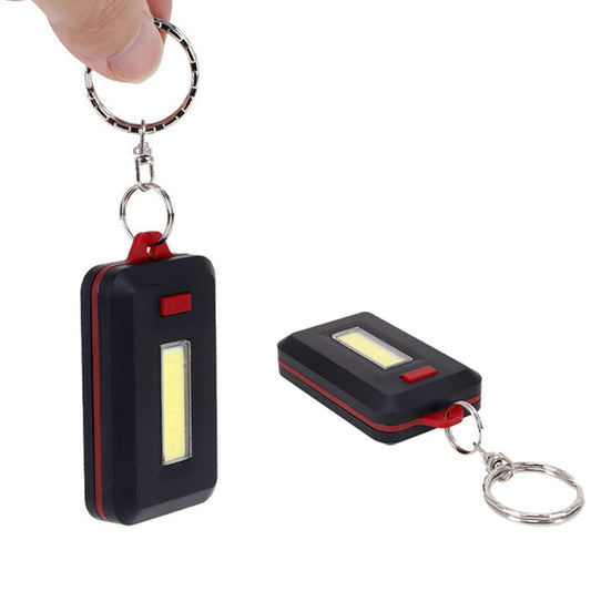 Led Keychain Cob Light With Hook  Loop Sticker. 3 Light Modes (1 Pc  Battery Not Included)