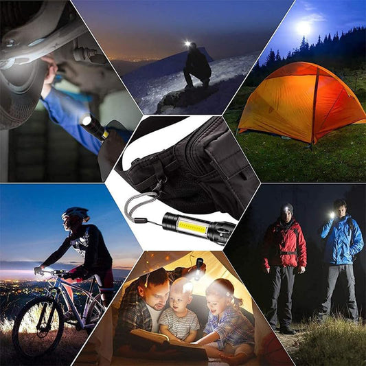Mini 2 In 1 High Power Pocket Torch Light (1 Pc  Mix Design)